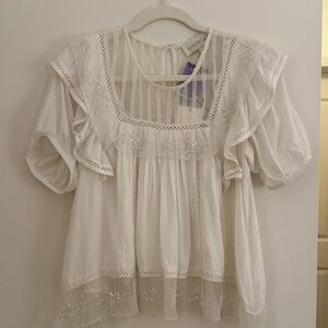 White Embroidered Blouse